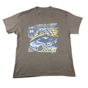 Van Halen Racing Graphic T-Shirt Mens Large Brown Short Sleeve Rock Band Tee